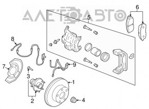 Front left hub Infiniti Q50 14-20 AWD