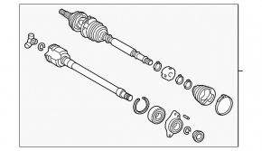 Drive axle shaft front left Toyota Camry v70 18- hybrid rusty