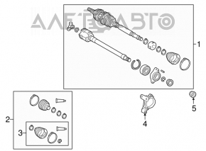 Drive axle shaft front left Toyota Camry v70 18- hybrid rusty