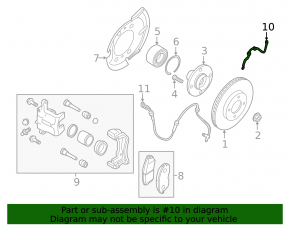Front left brake hose Nissan Kicks 18-24
