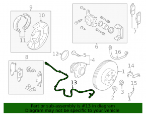 Rear right ABS sensor for Nissan Murano 09-14 AWD