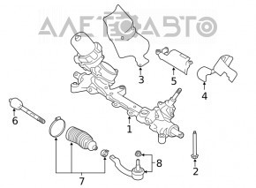 Steering rod left Nissan Altima 19- CTR