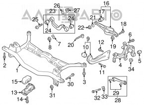 Subframe rear VW Passat b8 16-19 USA