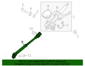 Steering joint Kia Sorento 21-24 HEV, PHEV