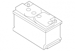 Battery 12v BMW X3 G01 18- 80Ah 800A Euro AGM +-Reverse EXIDE