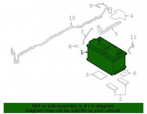 Battery 12v BMW X3 G01 18- 80Ah 800A Euro AGM +-Reverse EXIDE