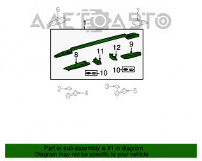 Roof rails Toyota Highlander 08-13