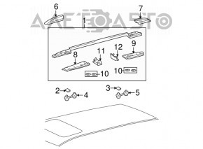 Roof rails Toyota Highlander 08-13