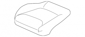 Subaru Forester 25-26 driver's seat cushion upholstery, black leather, blue stitching, perforation, heated