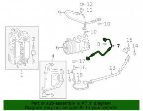 Air conditioning condenser-compressor pipe BMW 3 G20 20-22 B58