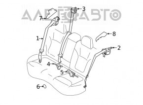 Seat belt rear right Subaru Forester 19- SK black