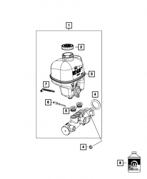 Jeep Grand Cherokee WK2 16-22 Master Brake Cylinder with Reservoir