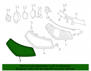 Frame grille Acura MDX 17-20 rest