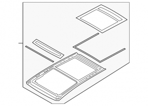 Panoramic sunroof mechanism frame Hyundai Santa FE 19-20