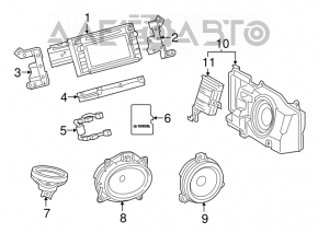 Left tweeter for Toyota Highlander 2008-2008