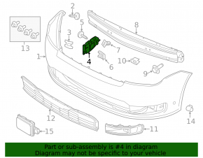 Front bumper mount right Ford Flex 09-19