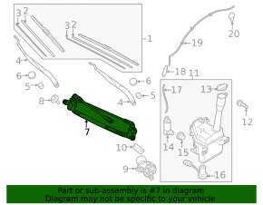 Windscreen wiper linkage with motor for Kia Optima 16-20