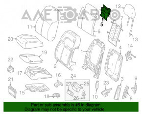 Back support for passenger seat Mercedes C-class W205 15-21