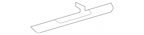 Door sill trim outer front left Mercedes GLS-class X166 13-19 chrome with backlight