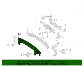 Rear bumper reinforcement Mercedes GLC 20-22