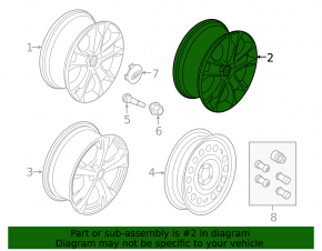 Wheel disk R18 Ford Escape MK3 13-19 type 2, curb