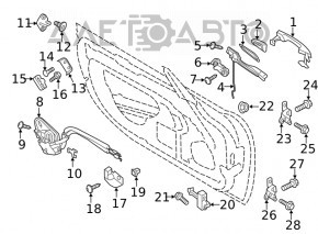 Upper front left door hinge Mazda3 MPS 09-13