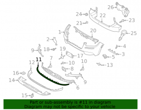 Lincoln Corsair 20-22 front bumper center molding