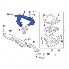 Air Duct Ford Escape MK4 20-22 1.5T Plastic