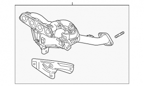 Exhaust manifold with catalytic converter for Mazda CX-5 22-24 2.5 AWD