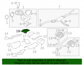 Heat shield muffler rear right Jaguar F-Pace X761 17- 3.0t