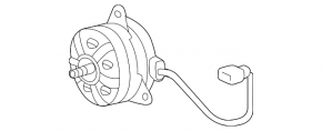 Cooling Fan Motor Right Toyota Sienna 17-20 3.5
