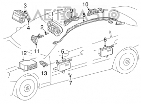 Mercedes W211 rear right door airbag
