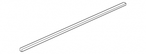 Door-glass molding, center rear left, Cadillac ATS 13-18, chrome