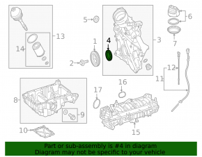 Crankshaft cover Mercedes GLA 14-20 2.0