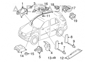 Mercedes X164 GL SRS airbag computer module