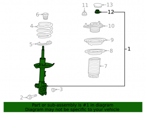 Front right shock absorber Lexus NX350 NX350h NX450h 23-26 US built