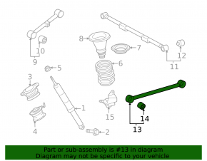 Rear left longitudinal control arm Lexus LX 22-26