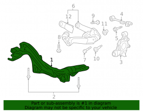 Rear subframe for Honda CRV 12-16 AWD