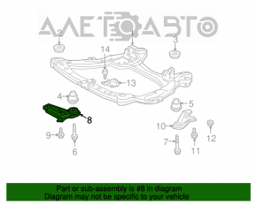 Front subframe burdock front left Lexus RX350 RX450h 10-15