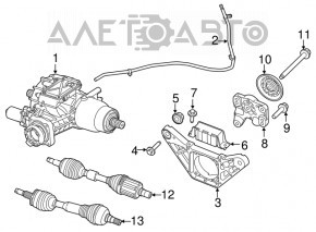 Drive axle shaft rear left Jeep Cherokee KL 14-14 thin