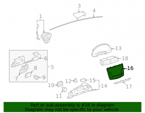 Lexus IS250 IS300 IS350 06-08 Display Frame