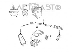 SRS airbag module computer airbags Jeep Patriot 11-17