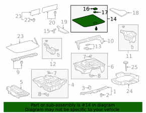 Trunk shelf Lexus UX200 19 without spare tire, for subwoofer