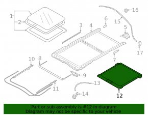 Subaru Forester 19-24 SK sunroof curtain