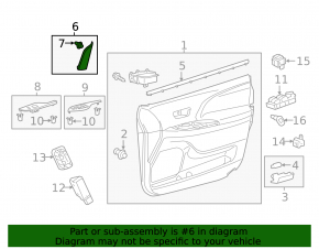 Side mirror plug front left Toyota Sienna 11-14
