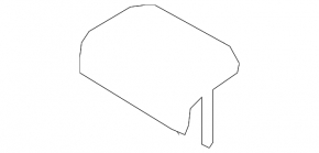 Toyota Camry v40 rear left headrest, gray leather