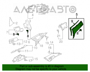 Suzuki Kizashi 10-15 passenger front panel trim panel, beige
