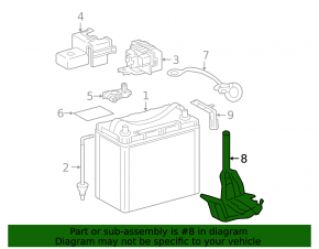 Battery mounting bracket Toyota Prius 20 04-09