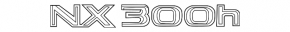 Emblem inscription NX300h trunk door Lexus NX300h 15-21