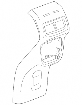 Chevrolet Equinox 18-24 rear center console trim, black